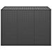 Contenitore Da Giardino In Rattan Pe 145x100x103 Cm Nero - Foto miniatura 2