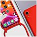 Cover Semirigida Per Iphone Xr Cordino Nylon Intrecciato 80 Cm Rossa - Foto miniatura 5