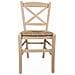 Sedia In Legno Croce Con Seduta In Paglia Grezza Da Verniciare - Foto miniatura 3