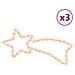 Figure Natalizie Stelle Comete 48 Led 3pz Bianco Caldo 65x28 Cm - Foto miniatura 2