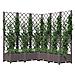 Fioriera Da Giardino E Graticcio Marrone 120x120x121,5 Cm In Pp - Foto miniatura 5