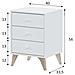 Comodino Seattle, Comodino A 3 Cassetti, Tavolino Da Notte, 40x34h56 Cm, Bianco E Rovere - Foto miniatura 4