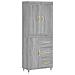 Credenza Grigio Sonoma 69,5x34x180 Cm In Legno Multistrato - Foto miniatura 2