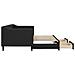Divano Letto Estraibile con Cassetti Nero 80x200 cm in Tessuto - Foto miniatura 6