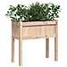 Fioriere Da Giardino 2 Pz Con Gambe In Legno Massello Di Pino - Foto miniatura 3