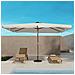Ombrellone Da Giardino 2x3 Mt Con Palo Centrale In Legno Padova - Beige - Foto miniatura 2