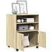 Mobiletto Con Ruote Rovere Sonoma 60x48x81 Cm In Truciolato - Foto miniatura 3