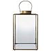 Lanterna Mohali - Ottone - Vetro - 24,5x24,5x42 Cm - Foto miniatura 1