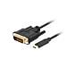 CA-CMDV-10CU-0030-BK cavo e adattatore video 3 m USB tipo-C DVI-D Nero - Foto miniatura 1