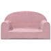 Divano per Bambini a 2 Posti Rosa in Morbido Peluche - Foto miniatura 2