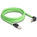 Cavo di rete RJ45 Cat. 6A maschio per maschio angolato verso l'alto SF /UTP adatto per catene portacavi PUR (TPU) 2 m verde - Foto miniatura 2
