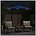 Ombrellone Giardino Con Led Palo Acciaio Azzurro 225x225x212 Cm - Foto miniatura 3