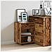 Mobiletto Con Ruote Legno Antico 46x36x59 Cm In Truciolato - Foto miniatura 3