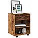 Mobiletto Con Ruote Legno Antico 46x36x59 Cm In Truciolato - Foto miniatura 1