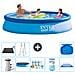 Piscina Fuori Terra - In Giro - 366x76 Cm - Blu - Include Accessori Coordinati A1019 - Foto miniatura 1