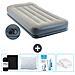 Set Materassino Gonfiabile - 191x99x30 Cm - Grigio - Include Accessori Coordinati - Foto miniatura 1
