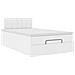 Pouf Letto con Materassi e LED Bianco Puro 120x190cm Similpelle - Foto miniatura 7