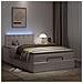 Pouf Letto con Materassi e LED Bianco Puro 120x190cm Similpelle - Foto miniatura 3