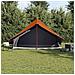 Tenda Familiare A-Frame 7-Persone Grigia e Arancione Impermeabile - Foto miniatura 3