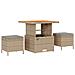 Set divani giardino  da 12 pezzi con cuscini in rattan poliestere beige, Set da pranzo giardino  da 3 pezzi con cuscini in rattan poliestere beige, Divano giardino  da 2 posti con cuscini in rattan poliestere beige - Foto miniatura 4