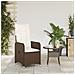 Sedia Reclinabile da Giardino con Cuscini Marrone in Polyrattan - Foto miniatura 3