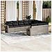 Set Divano Giardino 10 pz con Cuscini Grigio Chiaro Polyrattan - Foto miniatura 2