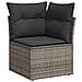 Set Divano Giardino 10 pz con Cuscini Grigio Chiaro Polyrattan - Foto miniatura 8