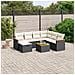 Set Divani da Giardino con Cuscini 8 pz Nero in Polyrattan - Foto miniatura 2