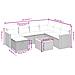 Set Divani da Giardino con Cuscini 8 pz Nero in Polyrattan - Foto miniatura 4
