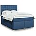 Giroletto a Molle con Materasso Blu 140x190 cm in Tessuto - Foto miniatura 2