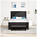 Letto con Box Spring con Materasso e Panca Nera 140x200 cm Velluto - Foto miniatura 5