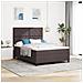 Letto con Rete a Molle e Materasso Grigio Scuro 160x200 cm in Tessuto - Foto miniatura 2
