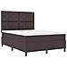 Letto con Rete a Molle e Materasso Grigio Scuro 160x200 cm in Tessuto - Foto miniatura 6
