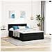 Pouf Letto con Materasso e LED Nero 140x190 cm - Foto miniatura 4