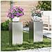 Supporti per Piante da Esterno Set 2 pz 24x24x55 cm Acciaio Zincato - Foto miniatura 2