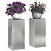 Supporti per Piante da Esterno Set 2 pz 24x24x55 cm Acciaio Zincato - Foto miniatura 3