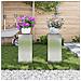 Supporti per Piante da Esterno Set 2 pz 24x24x55 cm Acciaio Zincato - Foto miniatura 4