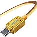 Cavo Usb-c Lightning 20w 1m Serie Vanguard Display Led Ultra Veloce, Oro - Foto miniatura 3