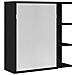 Armadio Specchio per il Bagno  Nero Rovere 62,5x20,5x64cm in Legno Ingegnerizzato - Foto miniatura 1