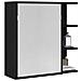 Armadio Specchio per il Bagno  Nero Rovere 62,5x20,5x64cm in Legno Ingegnerizzato - Foto miniatura 3