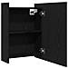 Armadio Specchio per il Bagno  Nero Rovere 62,5x20,5x64cm in Legno Ingegnerizzato - Foto miniatura 5
