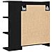 Armadio Specchio per il Bagno  Nero Rovere 62,5x20,5x64cm in Legno Ingegnerizzato - Foto miniatura 6