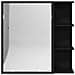 Armadio Specchio per il Bagno  Nero Rovere 62,5x20,5x64cm in Legno Ingegnerizzato - Foto miniatura 7