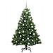 Albero di Natale artificiale con 150 LED Verde 150 cm PE e PVC - Foto miniatura 3