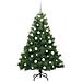 Albero di Natale artificiale con 150 LED Verde 150 cm PE e PVC - Foto miniatura 4
