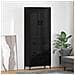 Credenza con cassetto 2 pcs Rovere Nero Legno multistrato - Foto miniatura 2