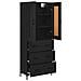 Credenza con cassetto 2 pcs Rovere Nero Legno multistrato - Foto miniatura 5