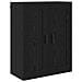 Credenza con cassetto 2 pcs Rovere Nero Legno multistrato - Foto miniatura 7