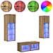 Mobiletti TV da Parete 4 pcs Rovere Nero 40 x 30 x 30 cm - Foto miniatura 4