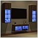 Mobiletti TV da Parete 4 pcs Rovere Nero 40 x 30 x 30 cm - Foto miniatura 5